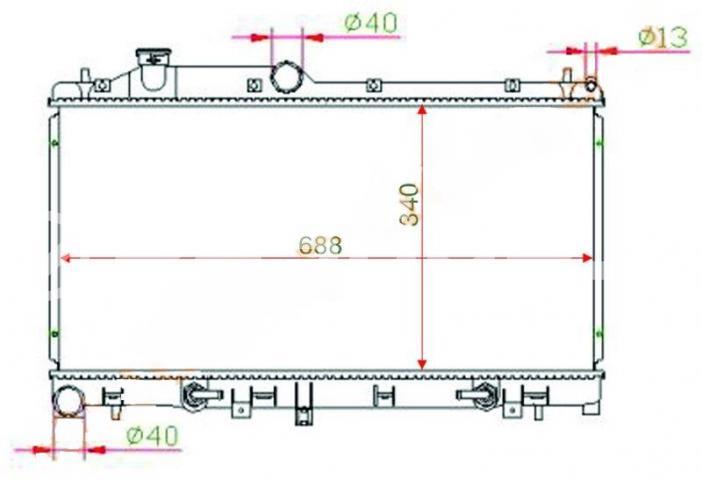 Купить Радиатор Охлаждения Двигателя Субару